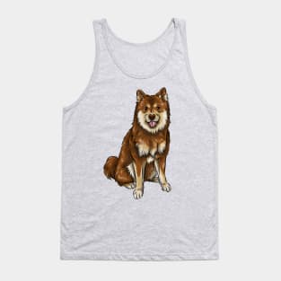 Finnish Lapphund Dog | Chocolate and Tan Tank Top